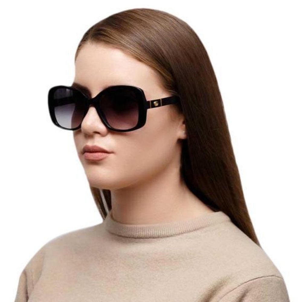 Brand NEW Gucci GG0762S 001 Black Gray Gradient Square Women Sunglasses - Picture 9 of 13